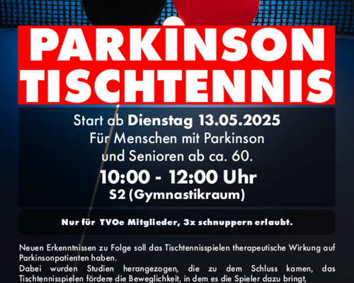 Parkinson Tischtennis in Oeffingen 