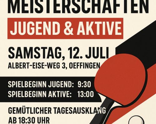 Vereinsmeisterschaften Jugend und Aktive